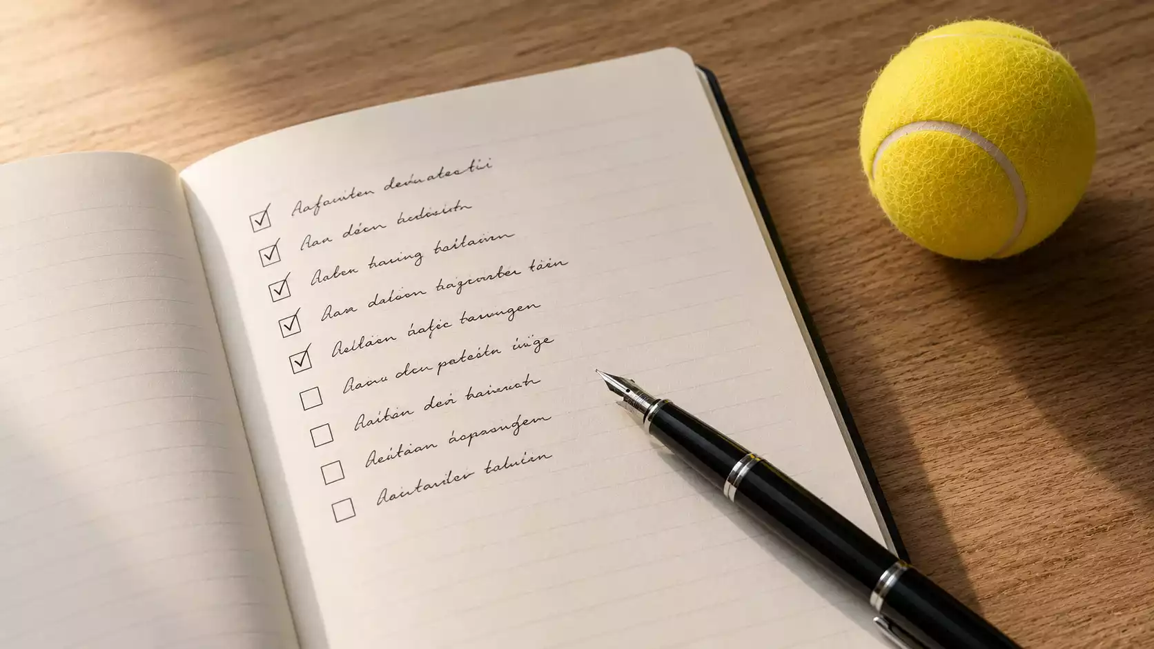 Zehn-Punkte-Checkliste vor jeder Tennis-Wette: methodische Vorbereitung im Notizbuch